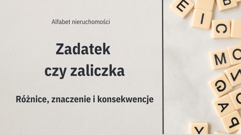 zadatek czy zaliczka